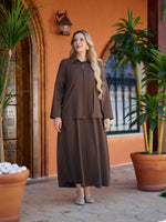 DL Cape And Dress Set Brown