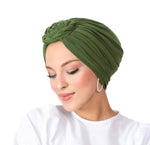 QF 1816 Handmade Turban Grass Green