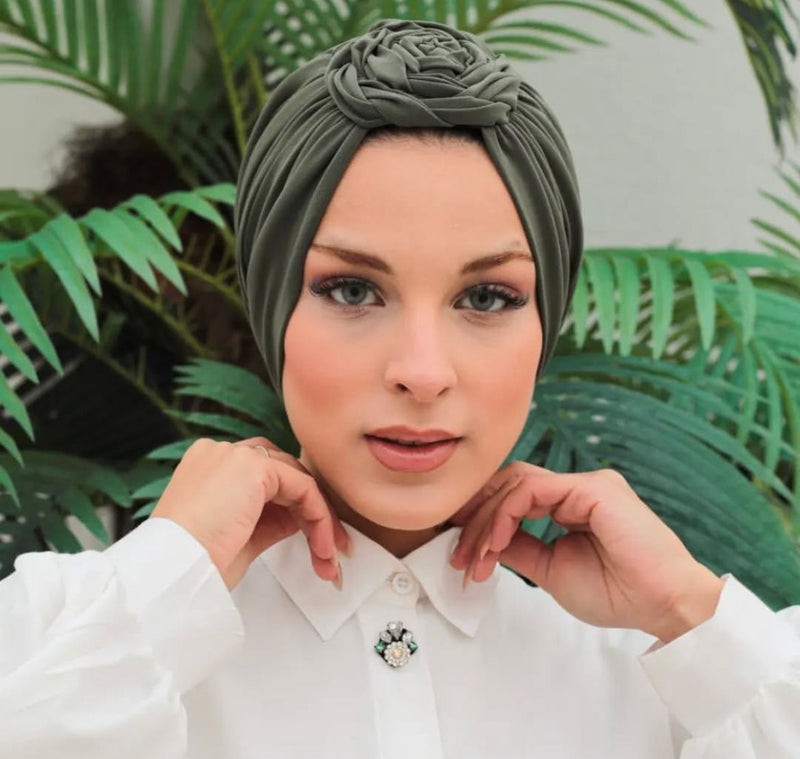 QF 1816 Handmade Turban Khaki