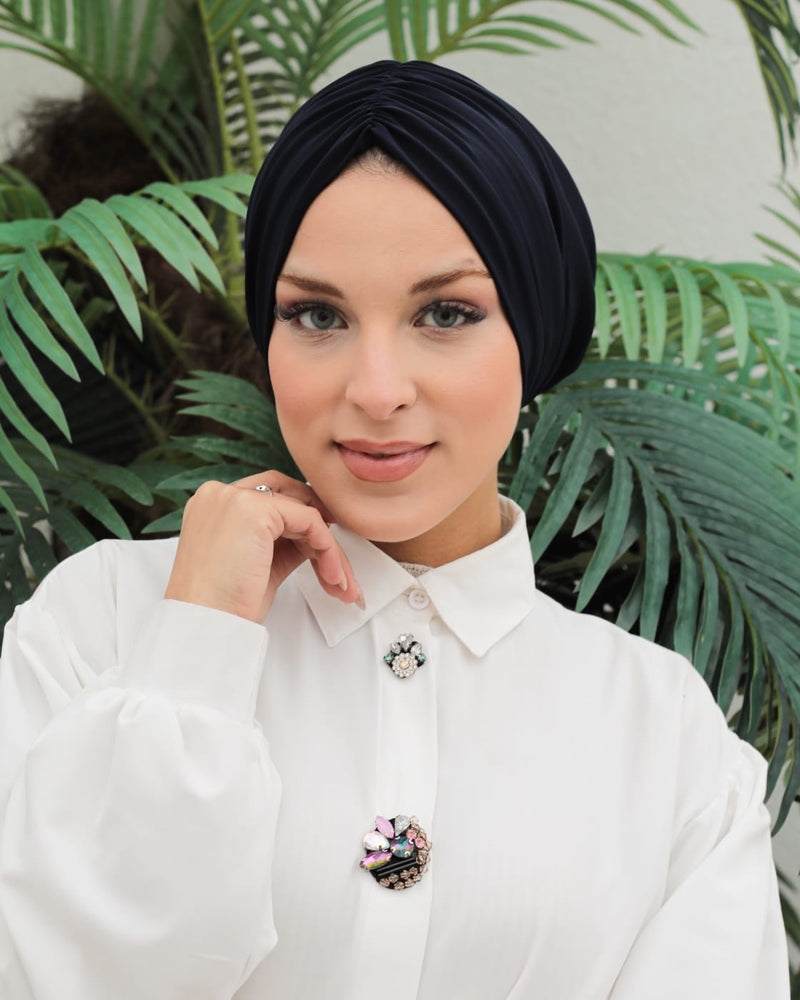 QF 1816 Handmade Turban Black