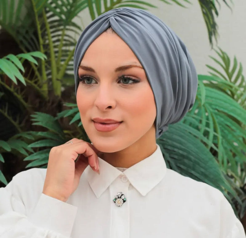 QF 1816 Handmade Turban Gray
