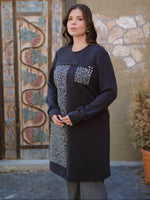 DL Leopard Dtld Tunic Anthracite