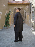 DL Chequered Viscose Shirt Anthracite