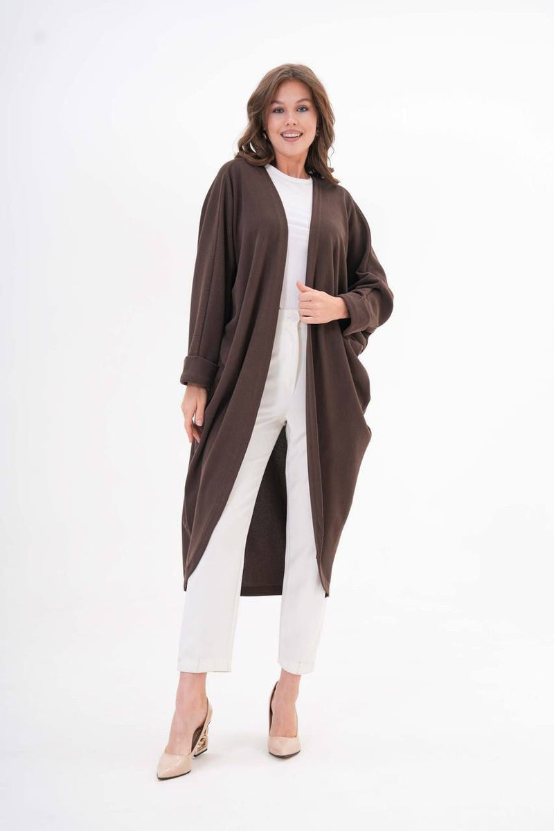 AFL Bat Arm Cardigan Brown