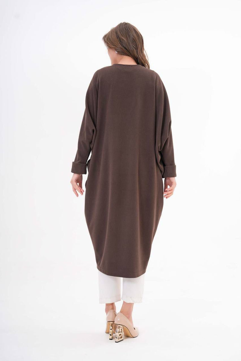 AFL Bat Arm Cardigan Brown