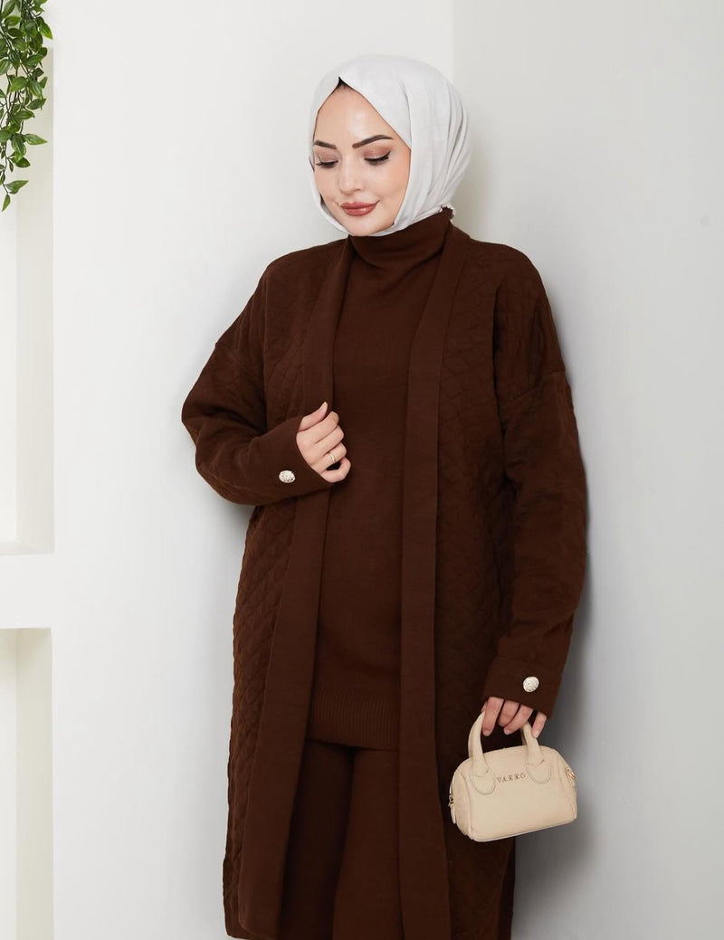 ZYF Dildade 3 Pc Winter Set Brown
