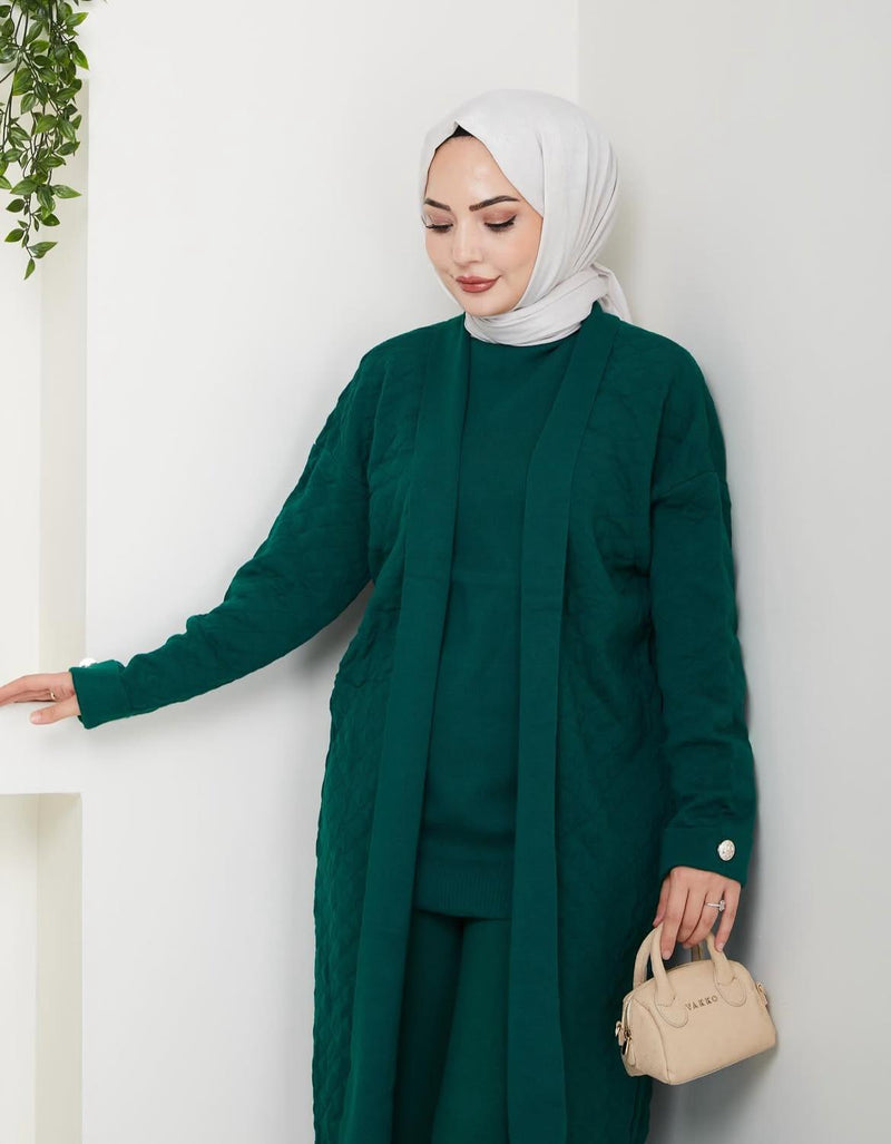 ZYF Dildade 3 Pc Winter Petrol Green