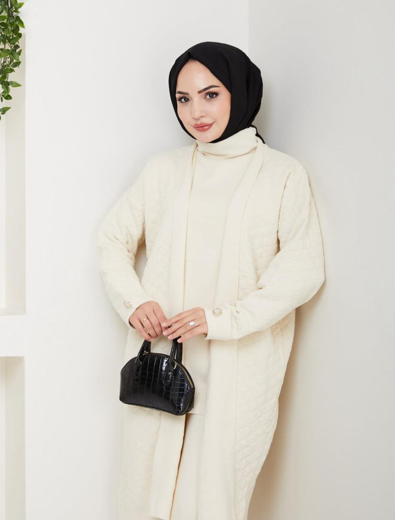 ZYF Dildade 3 Pc Winter Ecru