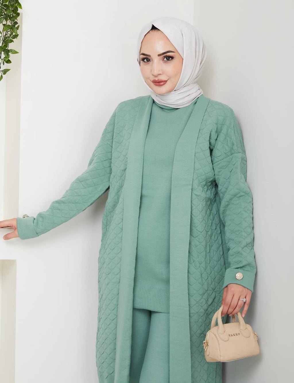 ZYF Dildade 3 Pc Winter Set Turquoise
