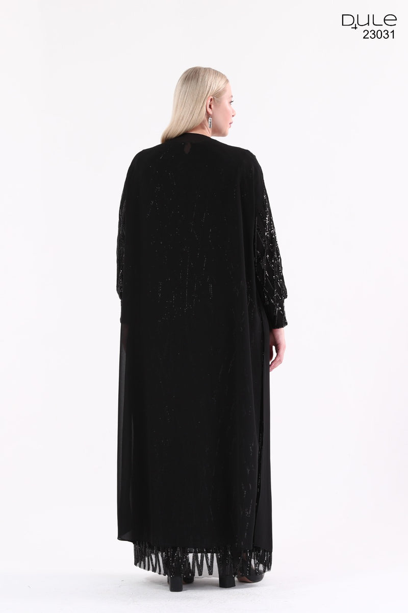 DL 031A 2 Piece Dress Set Black