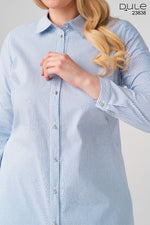 DL 838B Long Shirt Sax Blue