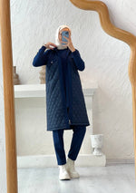 CML Quilted Vest Tracksuit Navy Blue