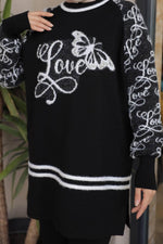 TPK Love Knitted Set Black