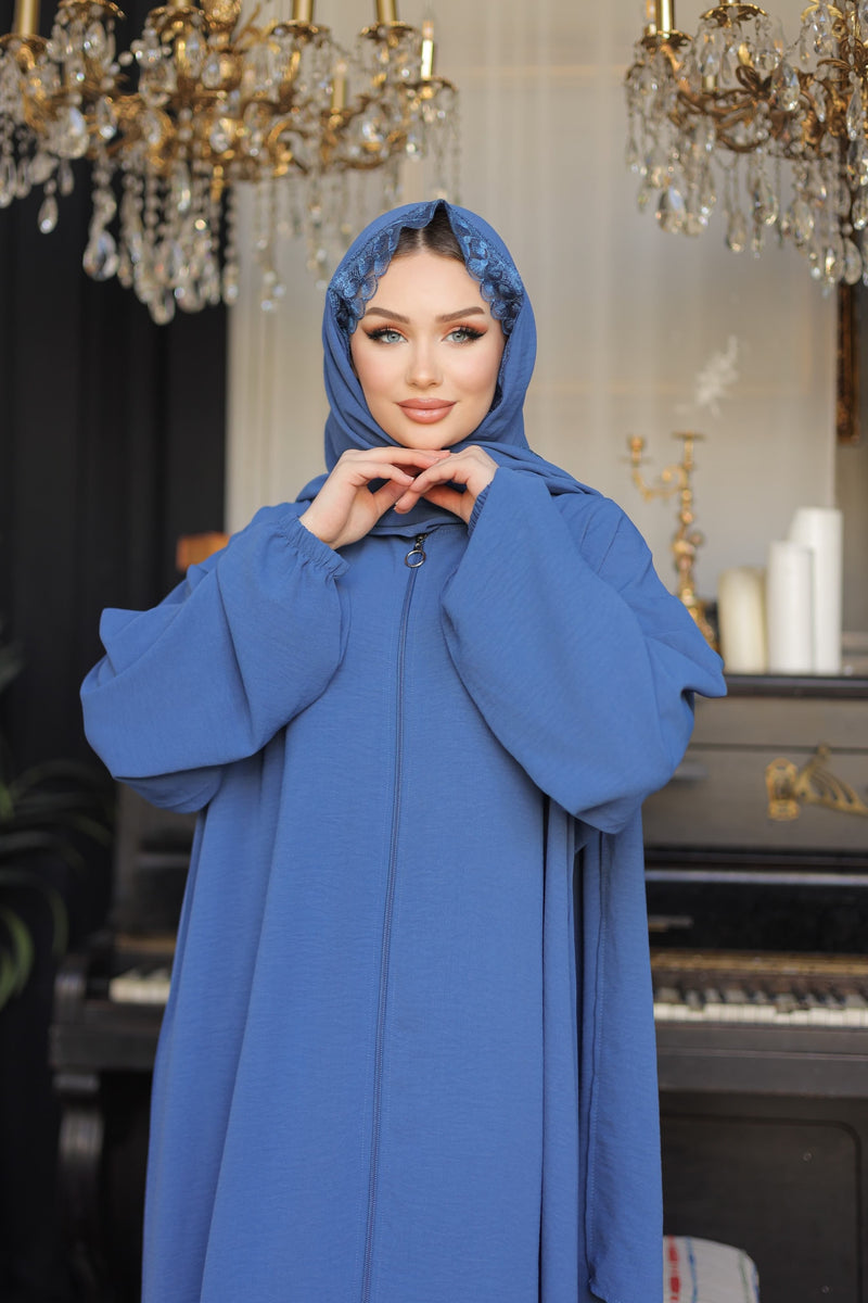 A&M Prayer Abaya Blue