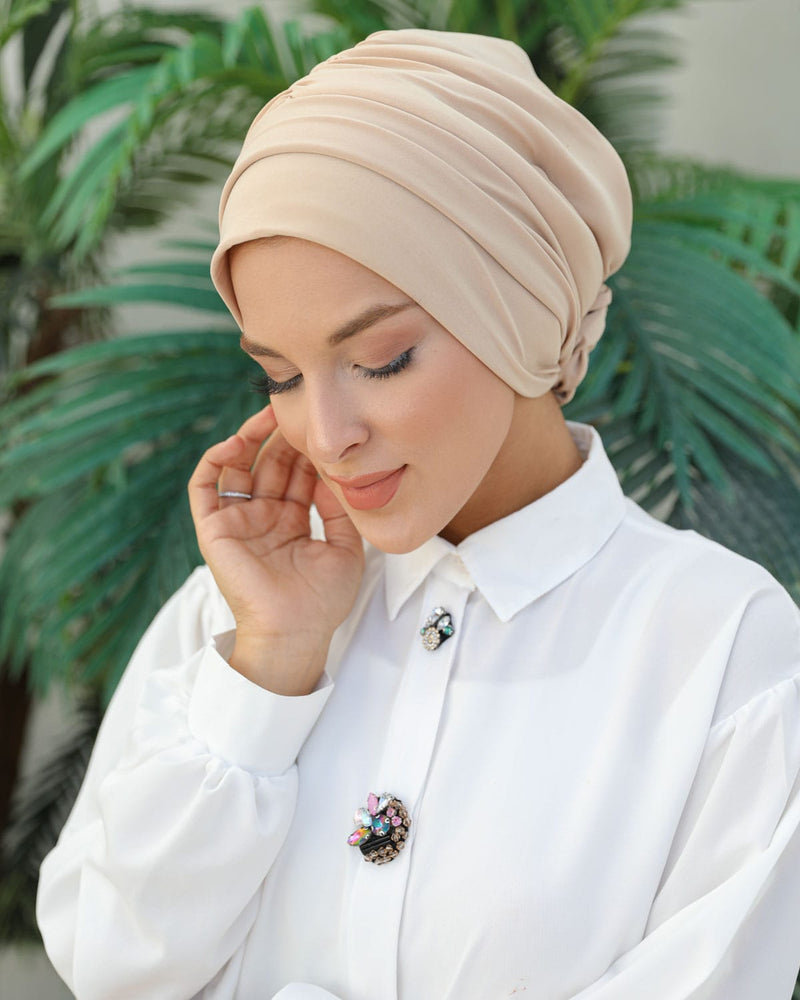 QF 1815 Handmade Turban Camel