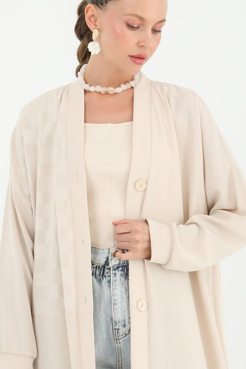 PN Button Down Cardigan Beige
