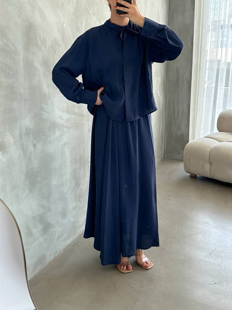 KCH Pine Skirt Set Navy Blue