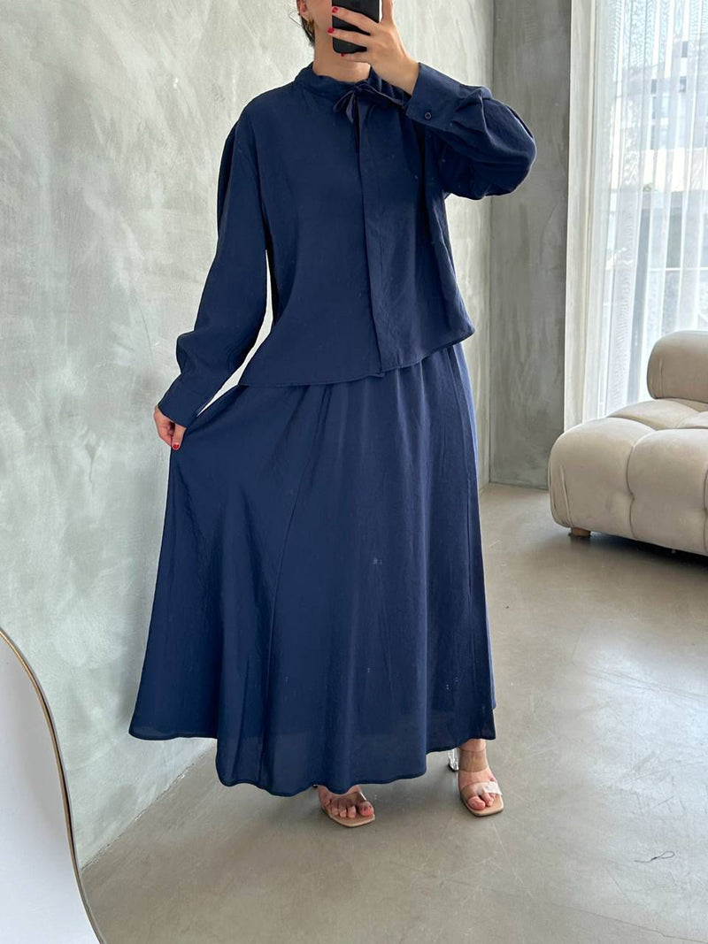 KCH Pine Skirt Set Navy Blue