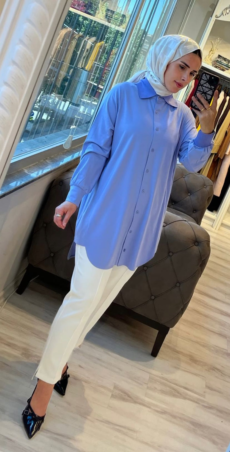 Invee 6926 Rayon Tunic Blue