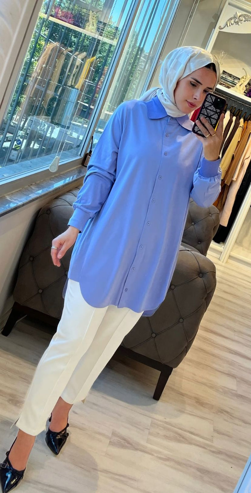 Invee 6926 Rayon Tunic Blue