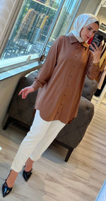 Invee 6926 Rayon Tunic Brown