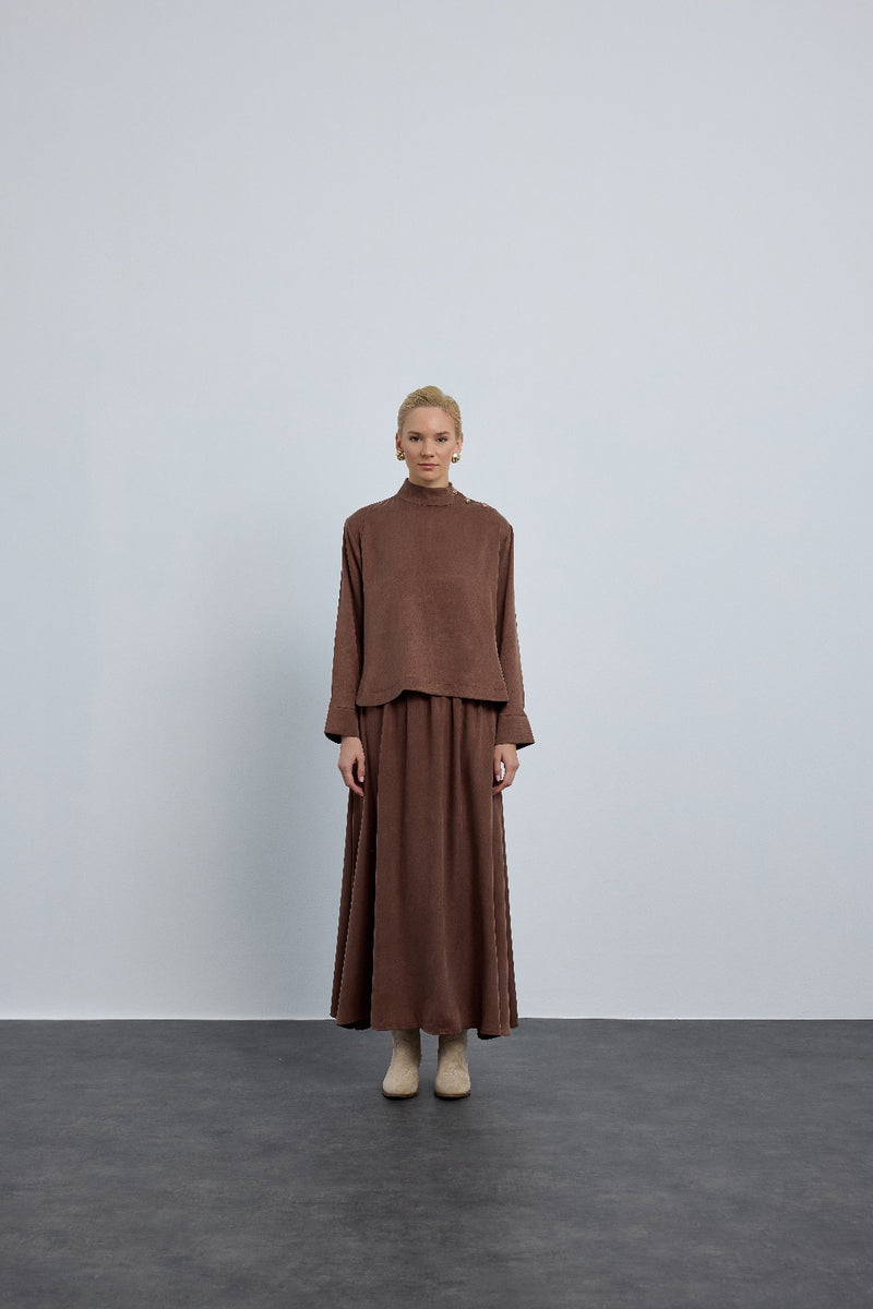 HLY Mersa Skirt Set Brown