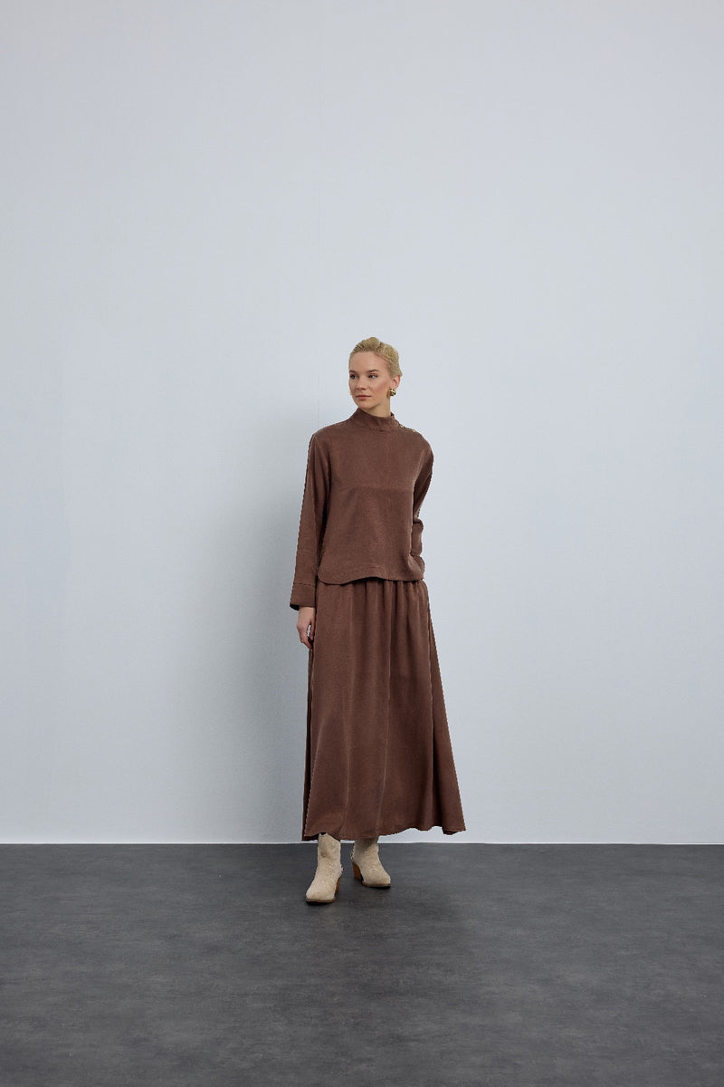 HLY Mersa Skirt Set Brown