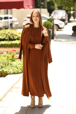 ESR Adatepe Knitted Dress Set Brown