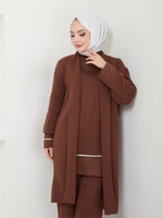 EFS Esma 3 Pc Knitted Set Brown