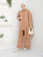 EFS Esma 3 Pc Knitted Set Camel