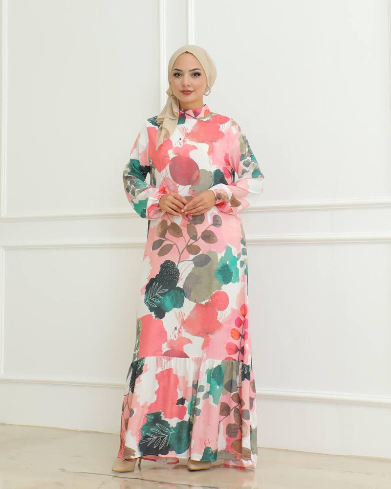 PL Flower Printed Dress Pink