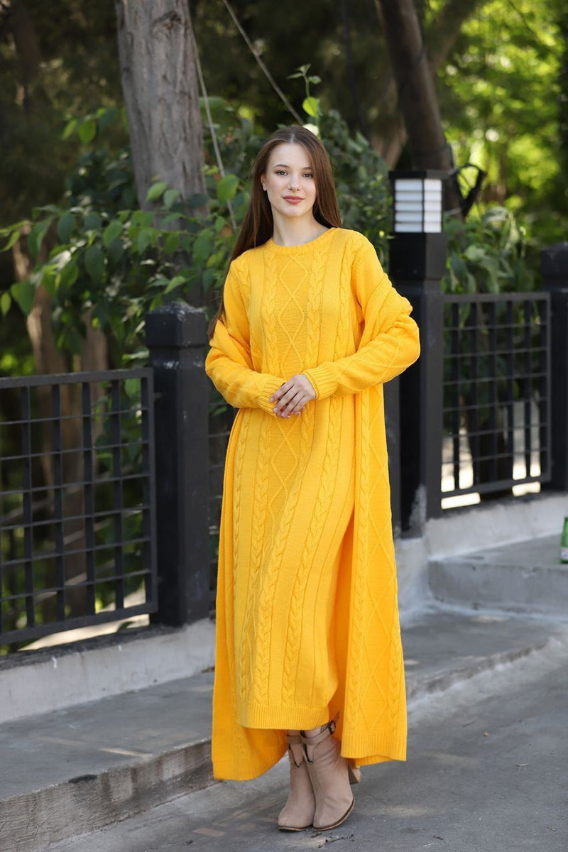 ESR Adatepe Knitted Dress Set Yellow