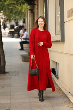 ESR Adatepe Knitted Dress Set Red