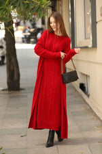 ESR Adatepe Knitted Dress Set Red