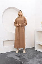 ESR Zirve Knitted Dress Set Camel