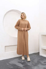 ESR Zirve Knitted Dress Set Camel