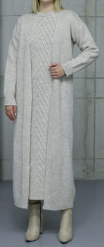 ESR Zirve Knitted Dress Set Stone