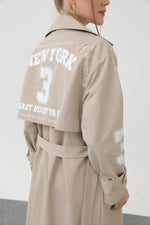 SL Printed Trenchcoat Stone