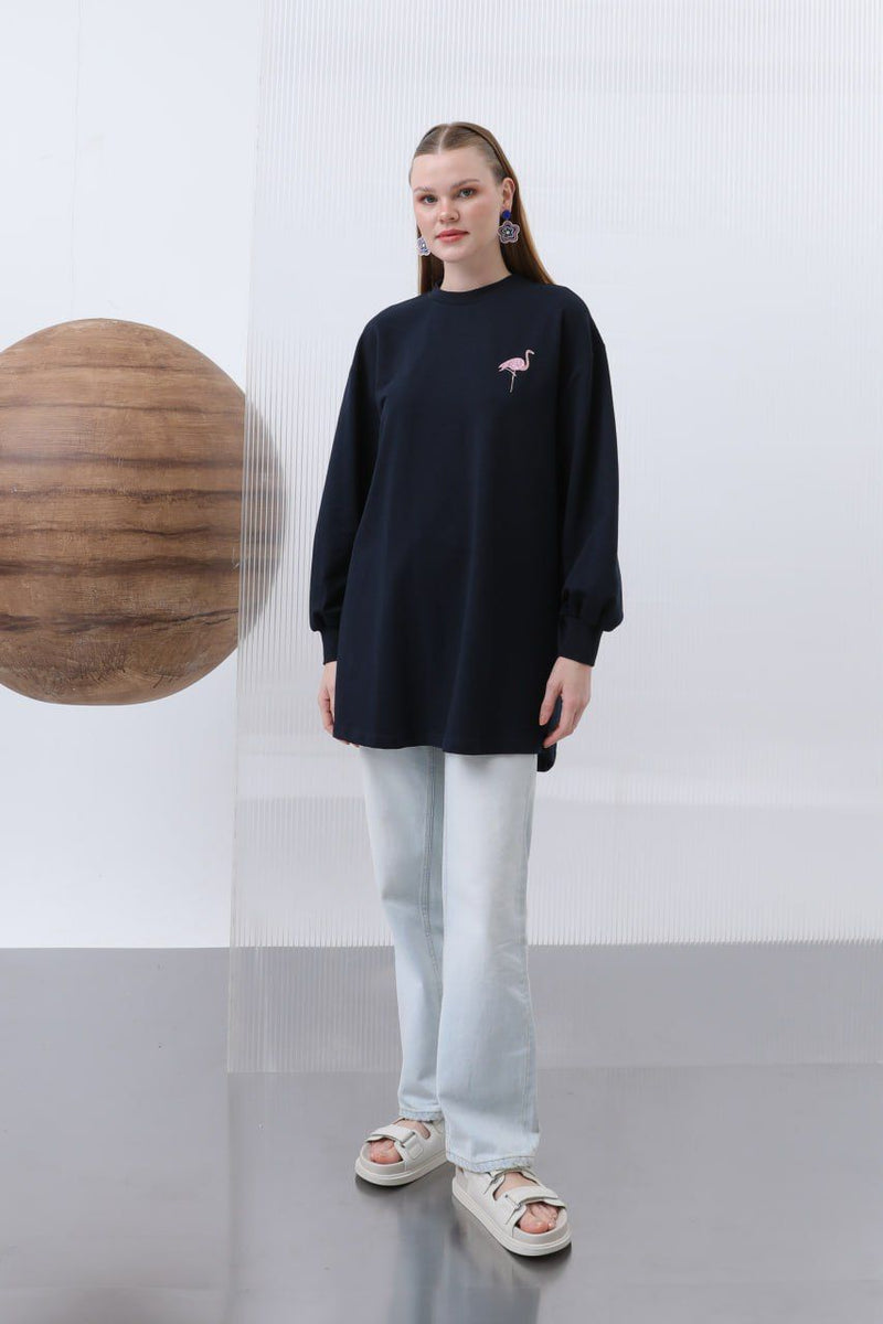 PN Swan Sweatshirt Navy Blue