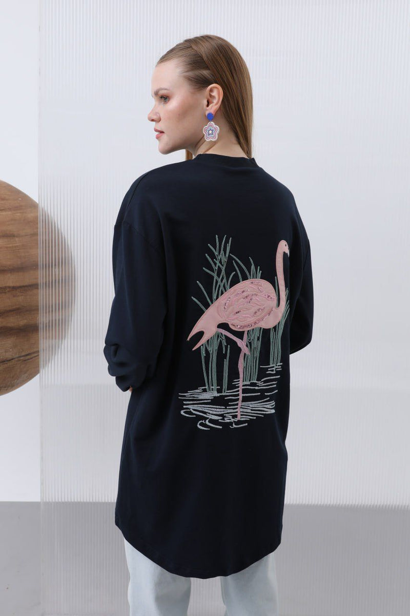 PN Swan Sweatshirt Navy Blue