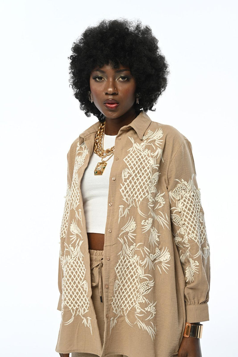 O&N Pearl Tunic Beige
