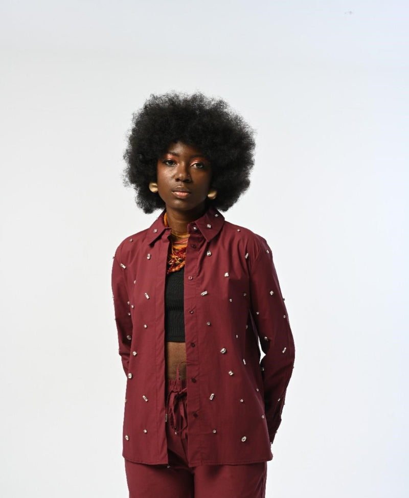 O&N Corina Shirt Burgundy