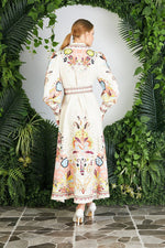 MSN Emma Floral Dress White