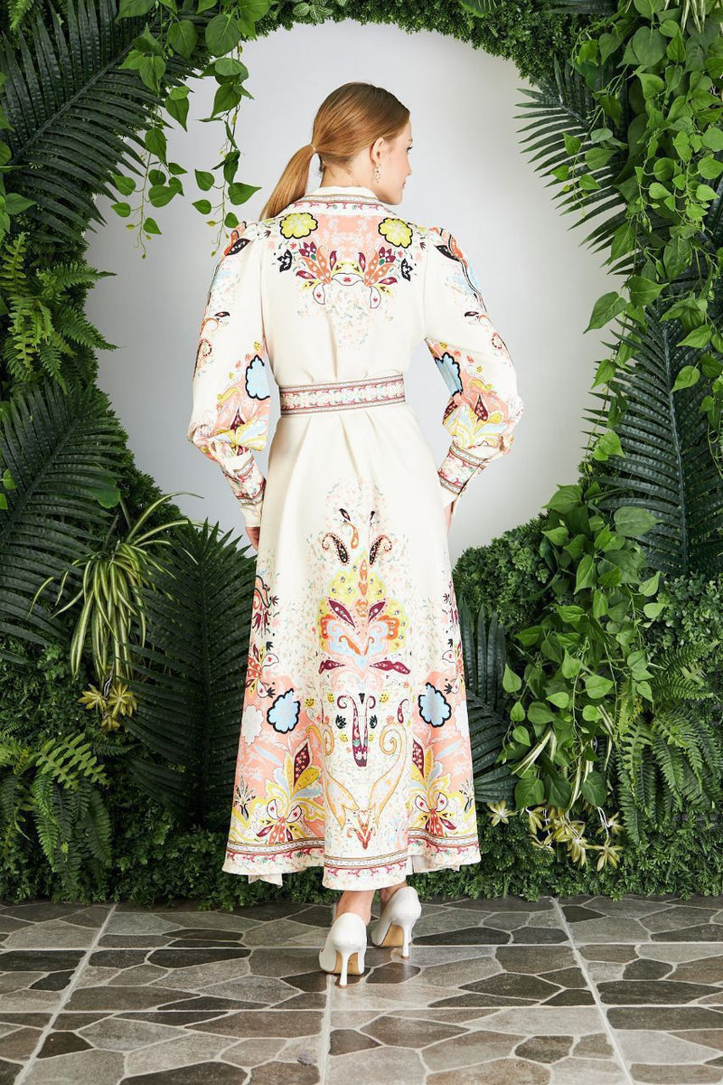MSN Emma Floral Dress White