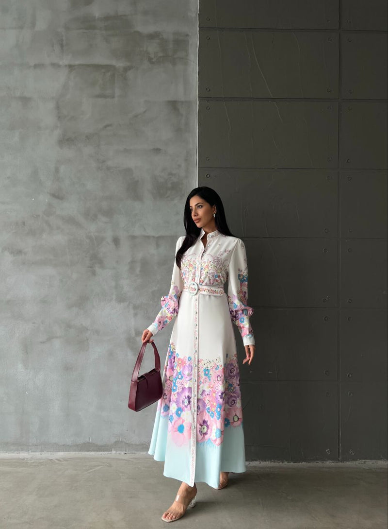 MSN Ava Floral Dress White