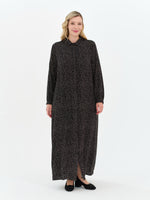 DL Dotted Printed Viscone Dress Black