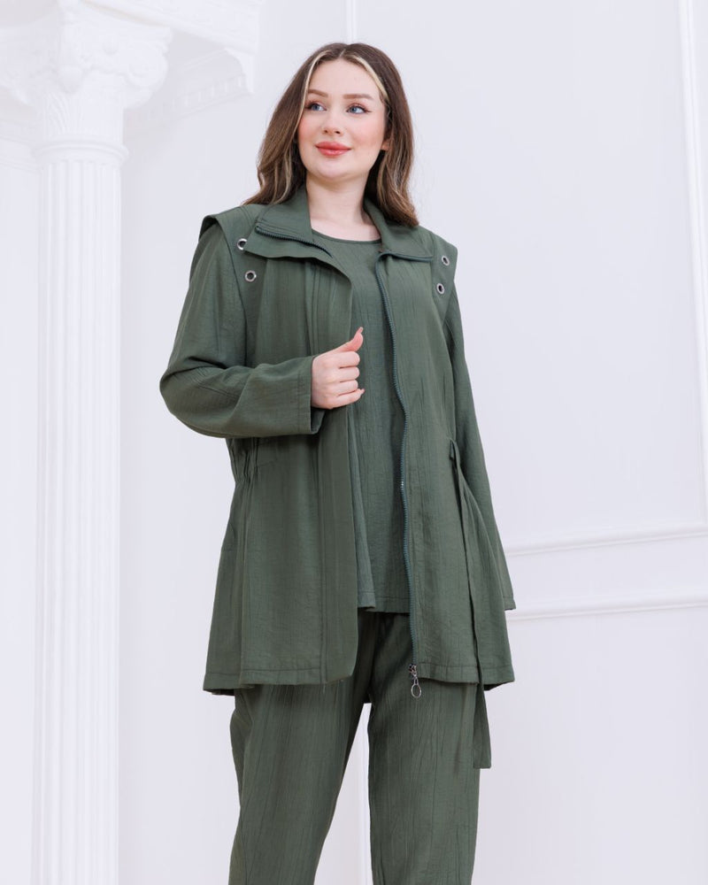 PYT Marjoria Vest Set Green