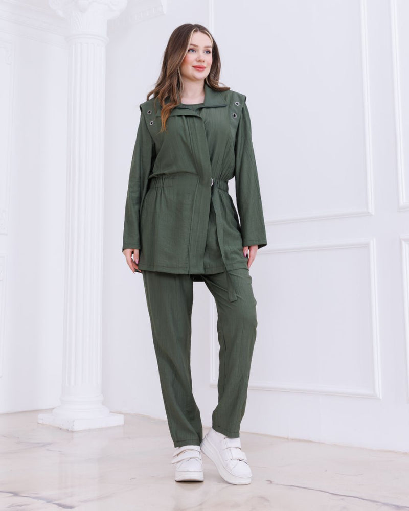 PYT Marjoria Vest Set Green