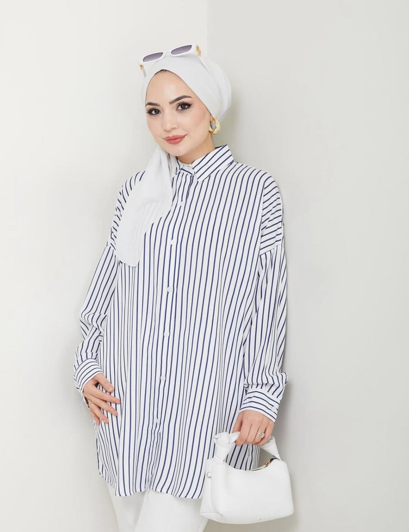 PL Stripped Tunic White