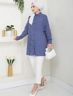 PL Stripped Tunic Navy Blue